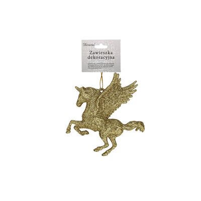 Zawieszka unicorn 13 cm złoty