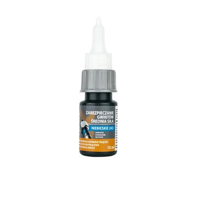Środek do zabezpieczenia gwintów Niebieski Średni 10 ml TECMAXX