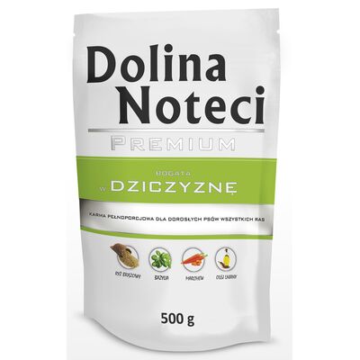 Karma mokra dla psa BOGATA W DZICZYZNĘ 500 g Dolina Noteci