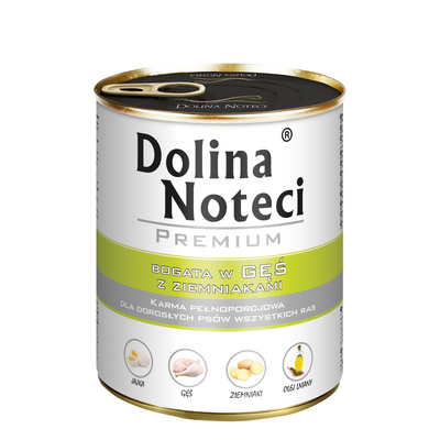 Karma mokra dla psa BOGATA W GĘSINĘ 800 g Dolina Noteci