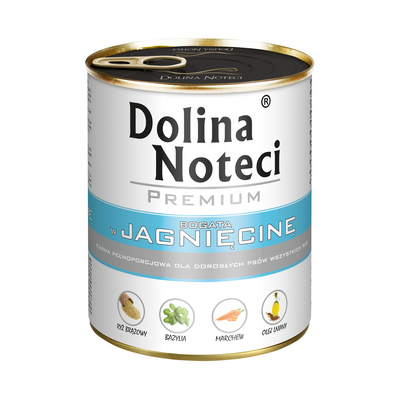 Karma mokra dla psa BOGATA W JAGNIĘCINĘ 800 g Dolina Noteci