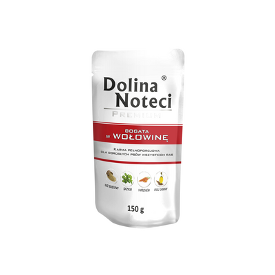 Karma mokra dla psa BOGATA W WOŁOWINĘ 150 g Dolina Noteci