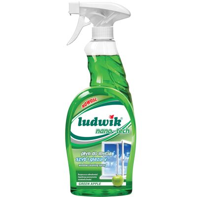 Płyn do mycia szyb i glazury nano-tech green apple 750 ml Ludwik