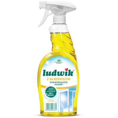 Płyn do mycia szyb i glazury z alkoholem lemon 750 ml Ludwik