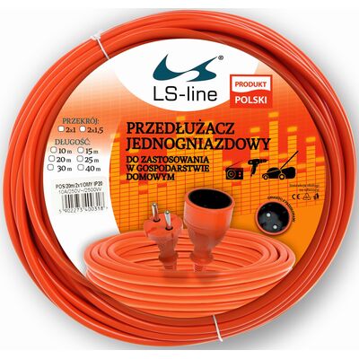 Przedłużacz ogrodowy LS-line POS 40 m 2x1 mm OMY