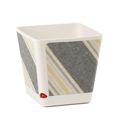 Donica KORA 18 x 18 cm textil - b/kremowy + t/s22