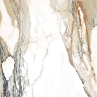 Gres szkliwiony rektyfikowany Calacatta grey 60 x 60 cm