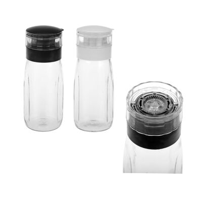 Młynek do pieprzu i soli 300 ml czarny, biały 2 sztuki