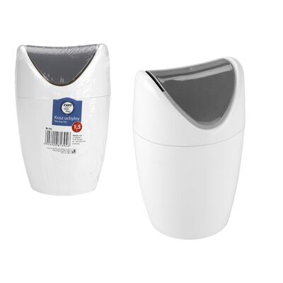 Kosz uchylny 1,5 l BG-332 biało-szary