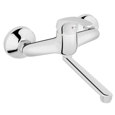 Bateria umywalkowa ścienna SLIM chrom