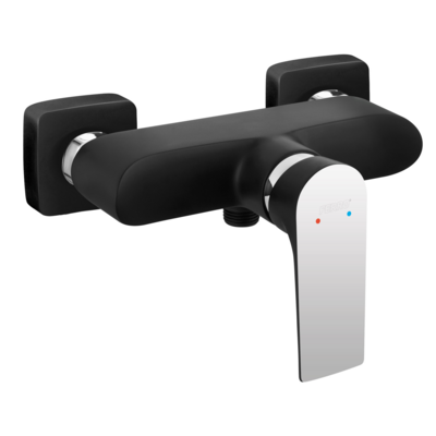 Bateria natryskowa PLATTO czarny chrom
