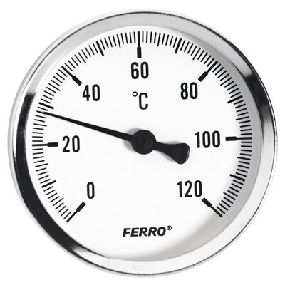 Termometr 80 mm 1/2" axialny 0-120°C