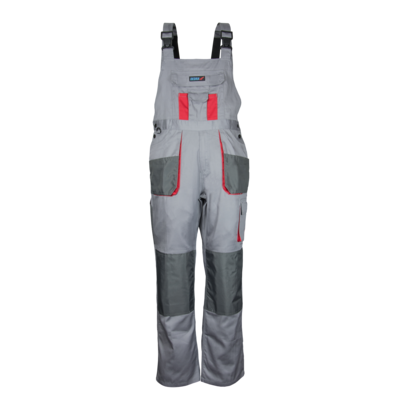 Spodnie ochronne ogrodniczki DEDRA BH3SO-LD LD/54, szare, Comfort line 190g/m2