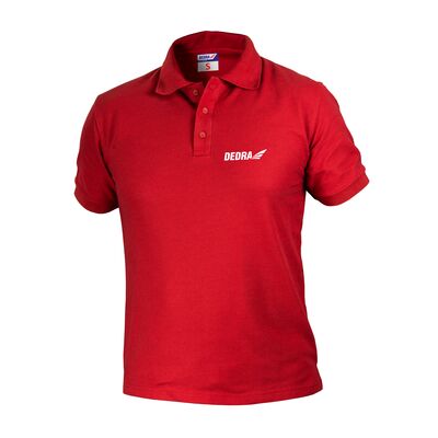 Koszulka męska polo DEDRA BH5PC-S S, czerwona, 35%  + 65%