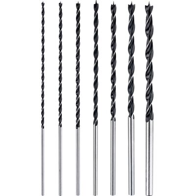 Wiertło do drewna przedłużane 4, 5, 6, 7, 8,10,12 mm x 300 mm, zestaw: 7 sztuk Condor
