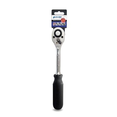 Grzechotka 1/2" 45T, CRV 6140, prosta, uchwyt jednomateriałowy HillenMohr