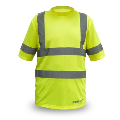 Koszulka męska, t-shirt DEDRA BH81T1-L odblaskowa, żółta rozm L