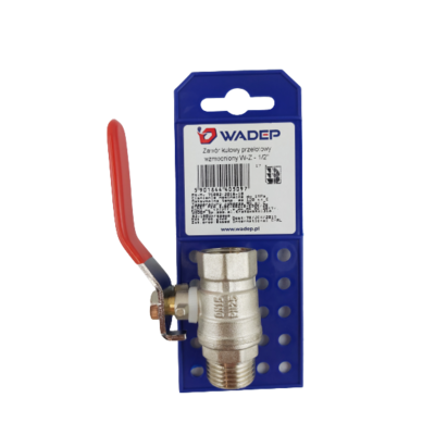 Zawór kulowy przelotowy WZMOCNIONY W-Z - 1/2" WADEP