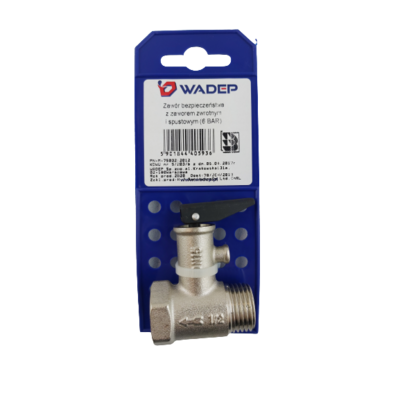 Zawór bezpieczeństwa z zaworem zwrotnym i spustowym WADEP