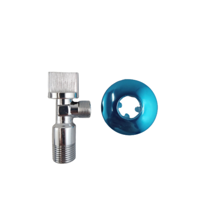 Zawór kątowy kulowy z rozetą - 1/2"x3/8" WADEP