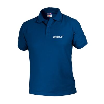 Koszulka męska polo DEDRA BH5PG-S S, granatowa, 35%  + 65%