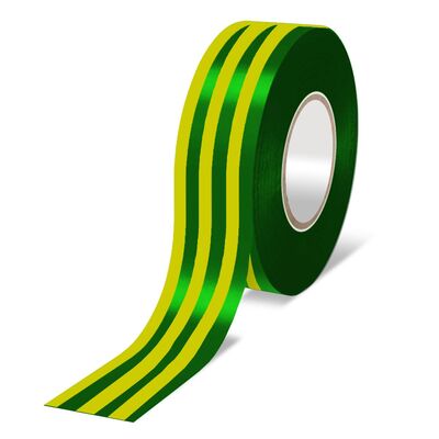 Taśma elektroizolacyjna pvc DEDRA 12vte1910 żółto-zielona 19 mm x 10m