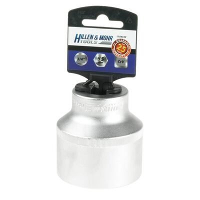 Klucz nasadowy, nasadka 6 kątna 3/4" 32 mm z przywieszką HillenMohr