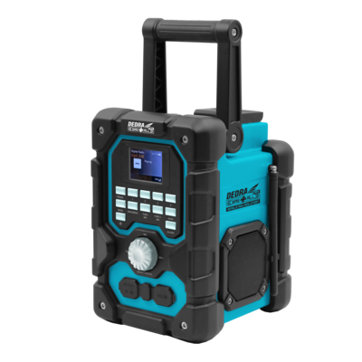 Radio budowlane 230 V/18 V DAB+/FM bluetooth USB DEDRA