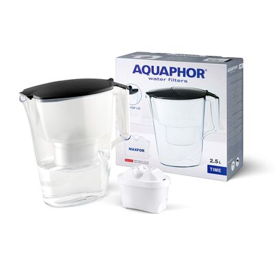 Dzbanek filtrujący Aquaphor Time 2,5 l z wkładem B100-25 czarny