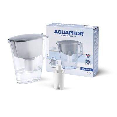 Dzbanek filtrujący Aquaphor Standard 2,5 l z wkładem B15 szary