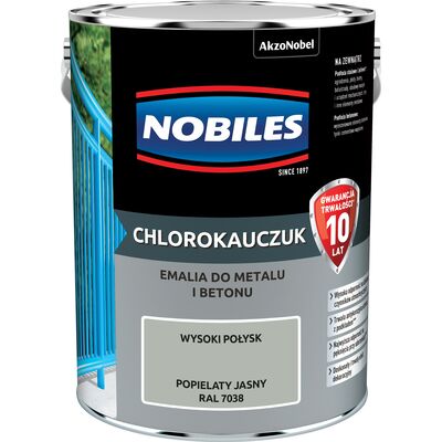 Emalia chlorokauczukowa popielaty jasny 5 l
