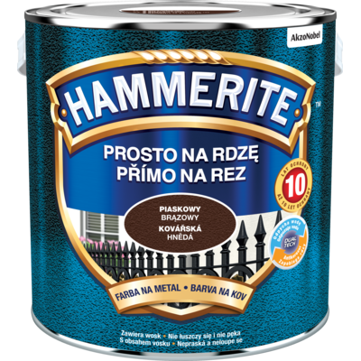 Farba antykorozyjna Prosto na rdzę Piaskowy Brązowy 2,5 l Hammerite
