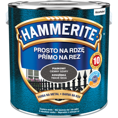 Farba antykorozyjna Prosto na rdzę Piaskowy Ciemny Szary 2,5 l Hammerite