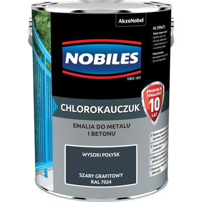 Emalia chlorokauczukowa szary grafitowy 5 l