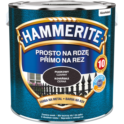 Farba antykorozyjna Prosto na rdzę Piaskowy Czarny 2,5 l Hammerite