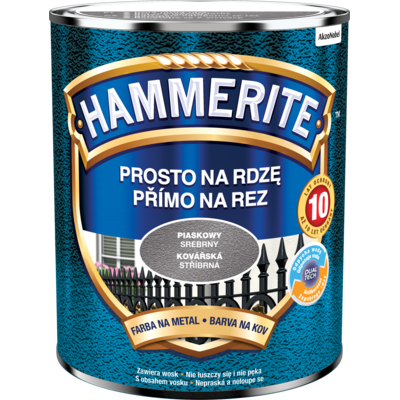 Farba antykorozyjna Prosto na rdzę Piaskowy Srebrny 0,7 l Hammerite