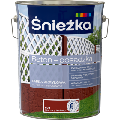 Farba Beton-Posadzka czerwony tlenkowy 5 l ŚNIEŻKA