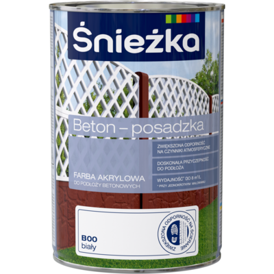Farba Beton-Posadzka biały 1 l ŚNIEŻKA
