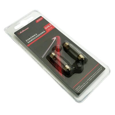 Żarówka 12 V 10 W SV8.5 rurki  2 sztuki BLISTER