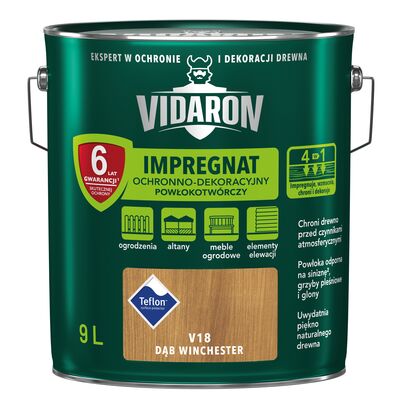Impregnat Powłokotwórczy Ochronno-Dekoracyjny Dąb Winchester V18 9 l VIDARON