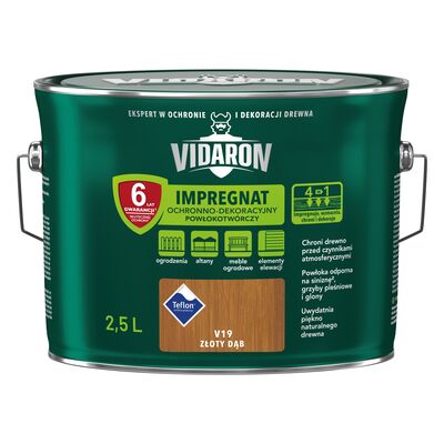 Impregnat Powłokotwórczy Ochronno-Dekoracyjny Złoty Dąb V19 2,5 l VIDARON