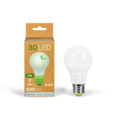 Żarówka LED E-27 7 W tradycyjna barwa zimna