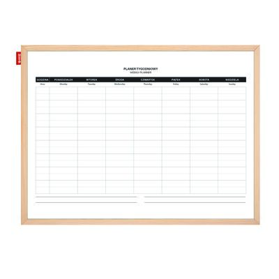 Tablica planer MEMOBE tygodniowy 60 x 40 cm