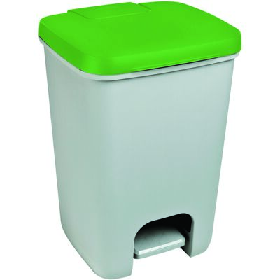 Kosz na śmieci z pedałem 20 l szary / zielony