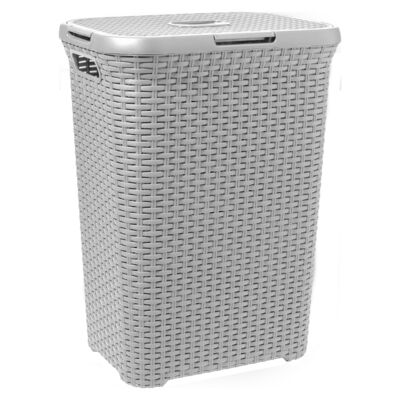 Kosz na bieliznę Style Jasny szary 60L