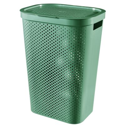 Kosz na bieliznę Infinity Zielony 60L