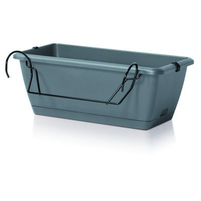 Skrzynka balkonowa z uchwytami 40 cm RESPANA EASY CARE szary kamienny