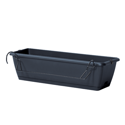 Skrzynka balkonowa z uchwytami 60 cm RESPANA EASY CARE antracyt