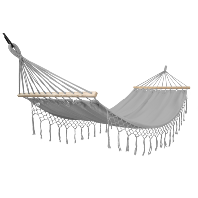 Hamak Miami z frędzlami 200 x 100 cm szary