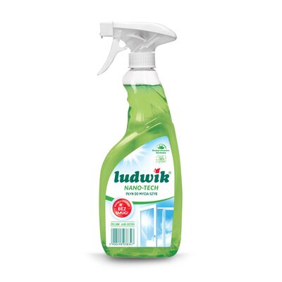 Płyn do mycia szyb i glazury nano-tech green apple 600 ml Ludwik